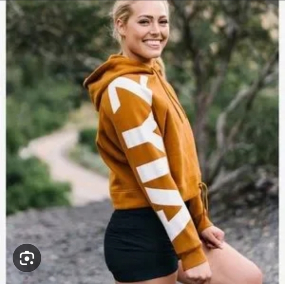 Zyia Active Crop Hoodie Camel XL - Picture 1 of 13